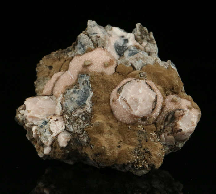 Rhodochrosite on Matrix"N'Chwaning II Mine, Kalahari Manganese Field, Northern Cape, South Africa "