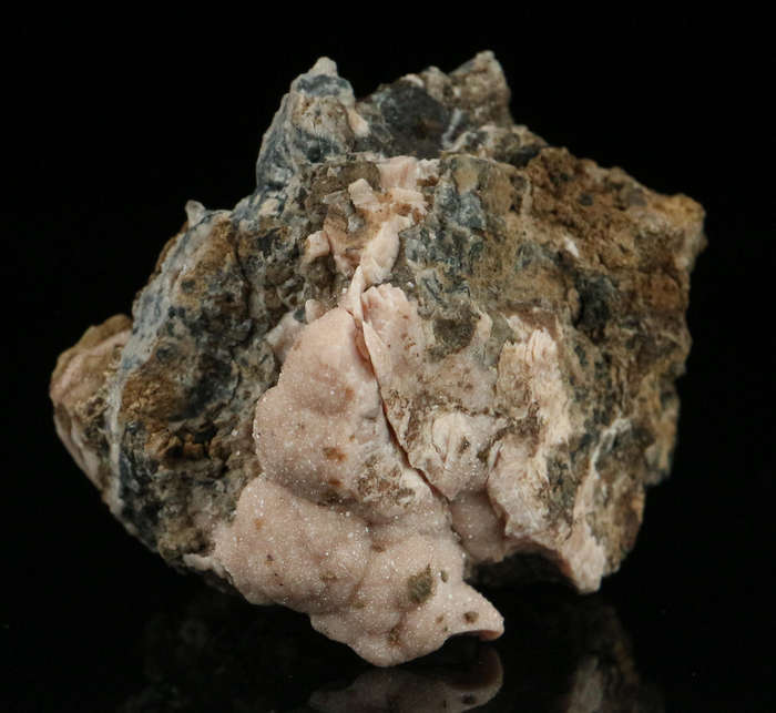 Rhodochrosite on Matrix"N'Chwaning II Mine, Kalahari Manganese Field, Northern Cape, South Africa "