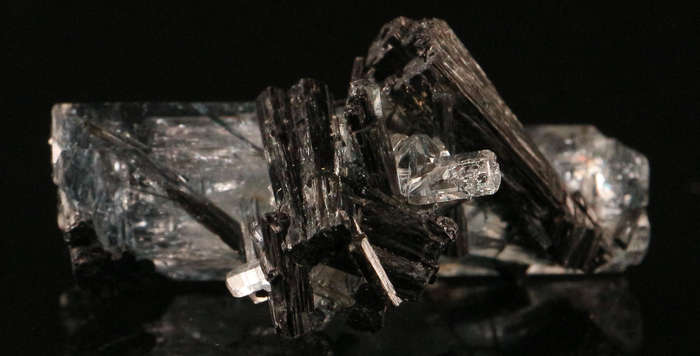 Schorl on Aquamarine, Erongo Mnt Region, Namibia