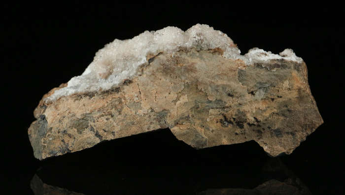 Inesite, Calcite on Matrix,"N'Chwaning II Mine, Kalahari Manganese Field, Northern Cape, South Afric