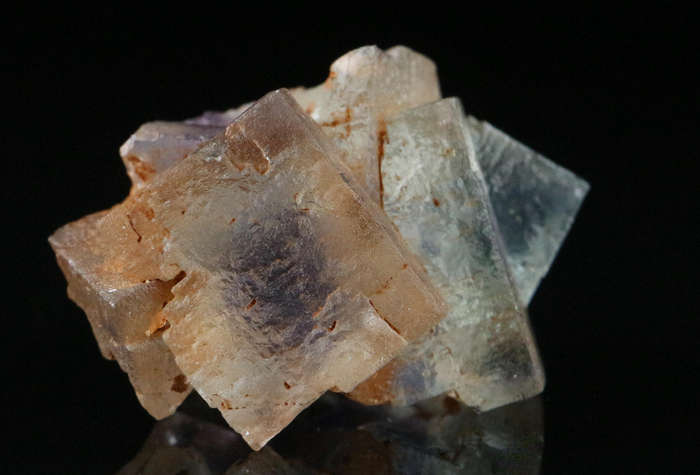 Zoned Fluorite Thumbnail, Okorusu Mine, Otjiwarongo, Otjozondjupa Region, Namibia