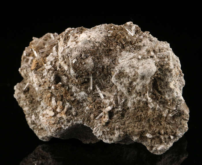 Baryte on Malachite, Shinkolobwe Gypsum on Matrix, Rosh Pinah Mine, Namibia, Katanga, DR Congo