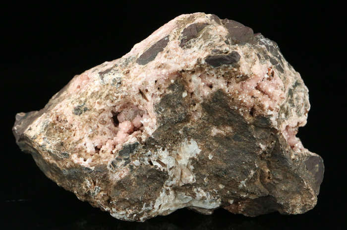 Rhodochrosite on Matrix,"N'Chwaning II Mine, Kalahari Manganese Field, Northern Cape, South Africa "