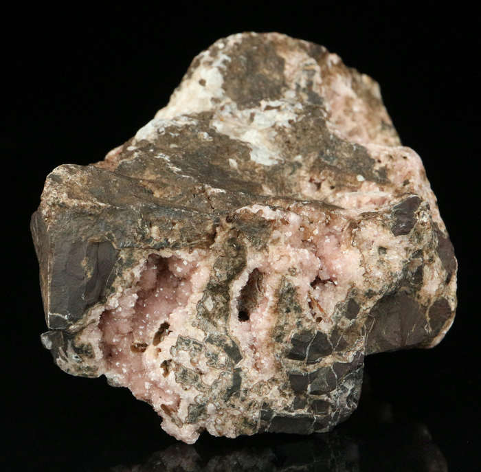 Rhodochrosite on Matrix,"N'Chwaning II Mine, Kalahari Manganese Field, Northern Cape, South Africa "