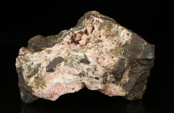 Rhodochrosite on Matrix,"N'Chwaning II Mine, Kalahari Manganese Field, Northern Cape, South Africa "