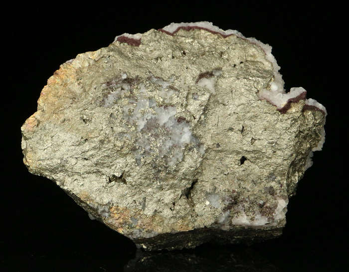 Calcite on Pyrite on Matrix,"N'Chwaning II Mine, Kalahari Manganese Field, Northern Cape, South Afri