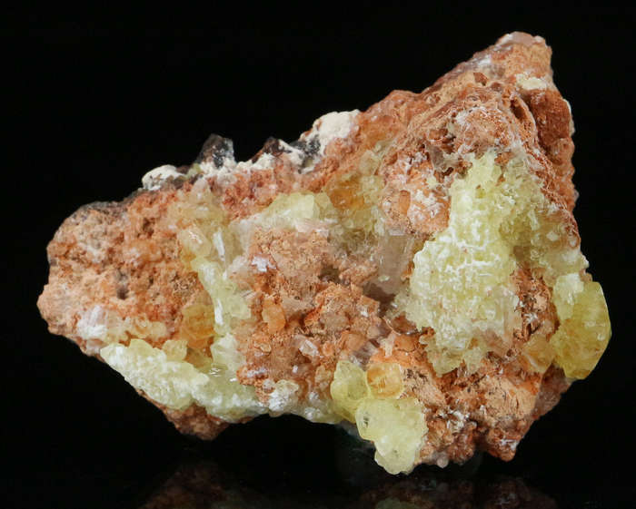 Ettringite on Matrix, "N'Chwaning II Mine, Kalahari Manganese Field, Northern Cape, South Africa "
