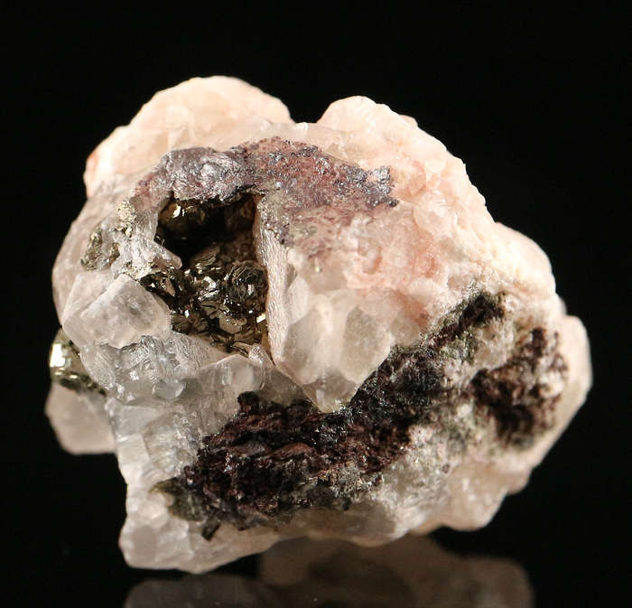 Calcite on Pyrite, N'Chwaning II, Northern Cape, South Africa