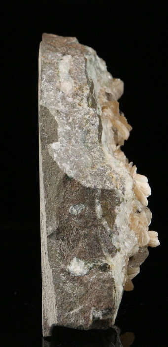 Stilbite, Calcite & Quartz on Matrix, Gobobosebberge Mnt, Namibia