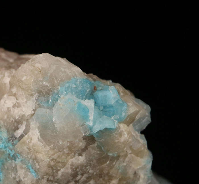 Shattuckite on Quartz, Kaokoveld Region, Namibia