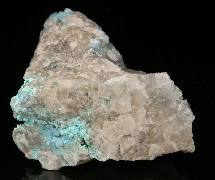 Shattuckite on Quartz, Kaokoveld Region, Namibia