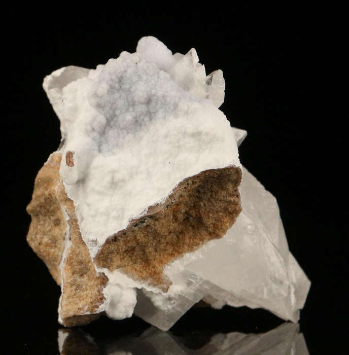 Calcite on Quartz on Matrix, Skorpion Mine, Karas Region, Namibia