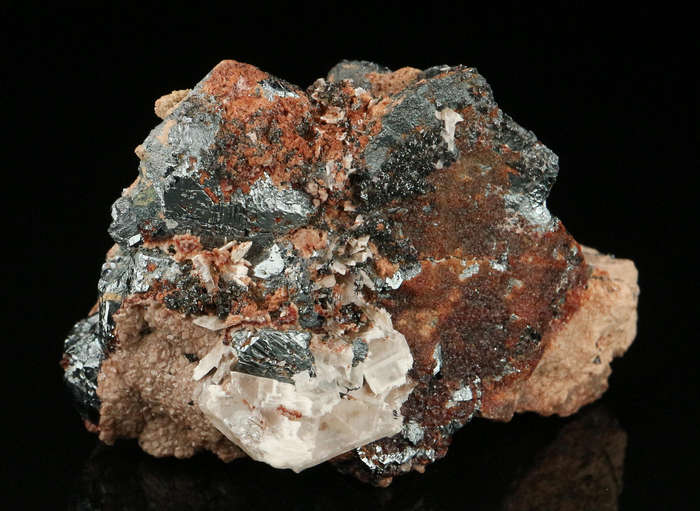Hematite, Andradite on Matrix,"N'Chwaning II Mine, Kalahari Manganese Field, Northern Cape, South Af