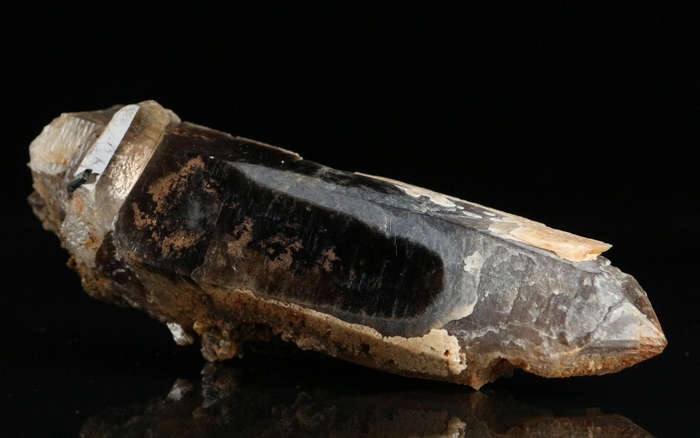 Aegirine on Smoky Quartz, Mount Malosa, Zomba, Southern Region, Malawi