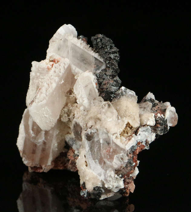 Baryte, Hausmannite, Andradite,"N'Chwaning II Mine, Kalahari Manganese Field, Northern Cape, South A