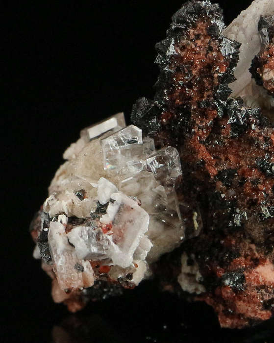 Baryte, Hausmannite, Andradite,"N'Chwaning II Mine, Kalahari Manganese Field, Northern Cape, South A