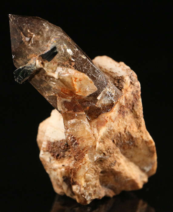 Aegirine on Quartz on Matrix, Zomba Mnt, Malawi