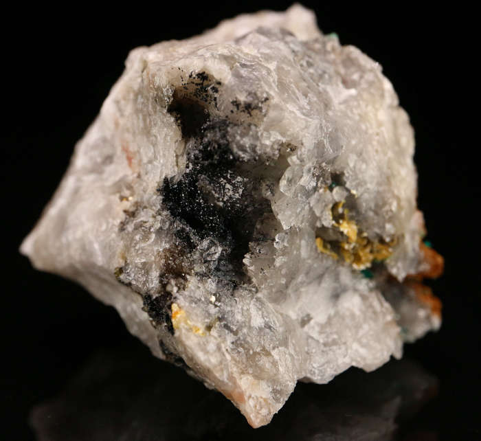 Dioptase, Wulfenite on Matrix, Kaokoveld Region, Namibia