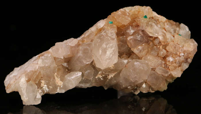 Dioptase on Quartz, Kaokoveld Region, Namibia
