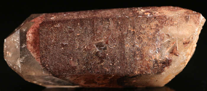Red Hematite in Quartz Crystal, Orange River Area, Northern Cape, South Africa