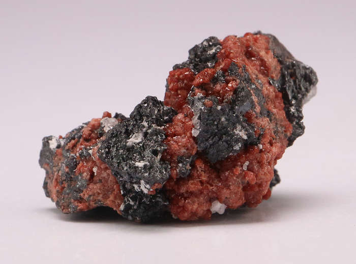 Hausmannite on Andradite Garnet, N'Chwaning II, Northern Cape, South Africa