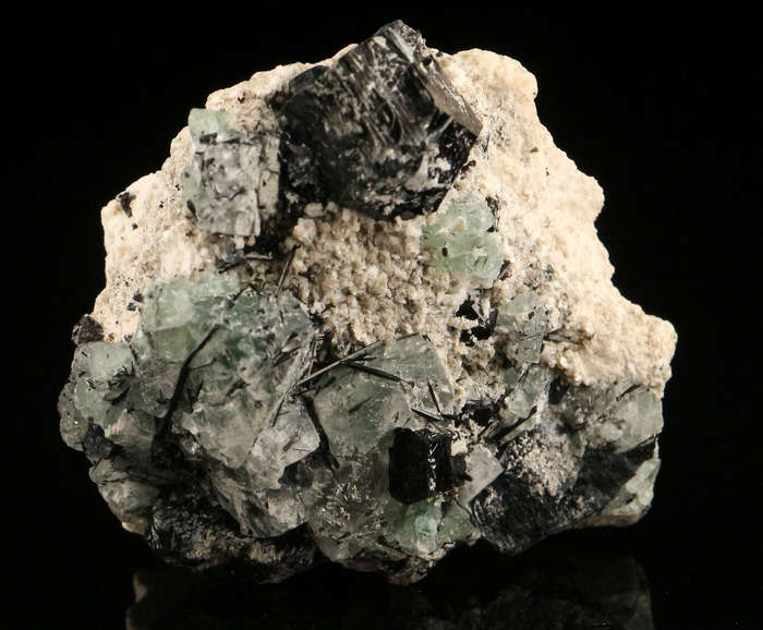 Fluorite, Schorl on Matrix, Erongo Mountains, Karibib Constituency, Erongo Region, Namibia