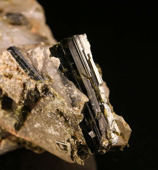 Epidote on Quartz, Rehoboth Rural, Hardap Region, Namibia