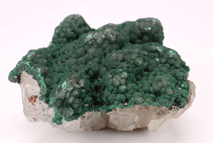 Malachite on Quartz Cluster, Mashamba West Mine, DRC