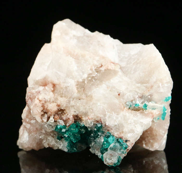 Dioptase on Quartz, Kaokoveld Region, Namibia
