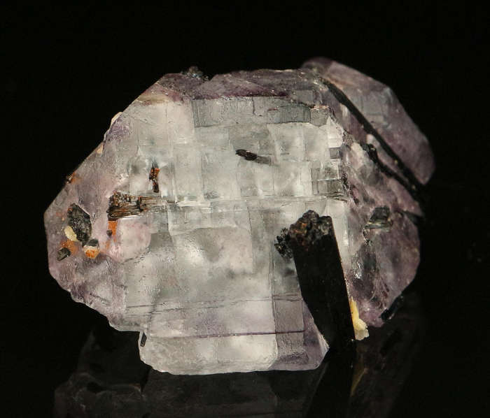Schorl on FluoriteErongo, Mnt Region, Namibia