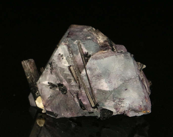 Schorl on FluoriteErongo, Mnt Region, Namibia