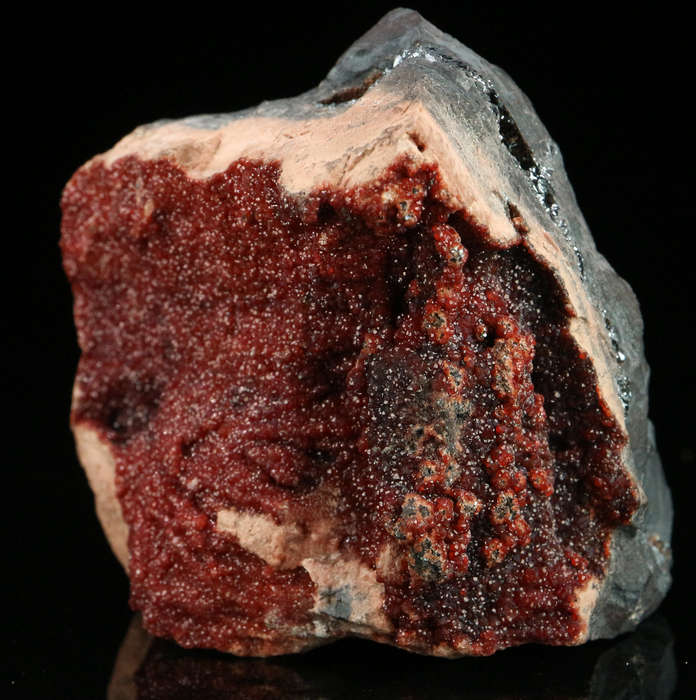 Andradite on Matrix, "N'Chwaning II Mine, Kalahari Manganese Field, Northern Cape, South Africa. "