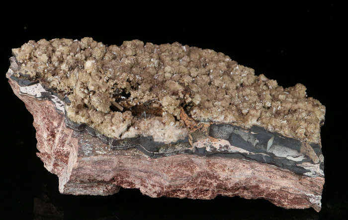 Olmiite on Matrix, "N'Chwaning II Mine, Kalahari Manganese Field, Northern Cape, South Africa. "