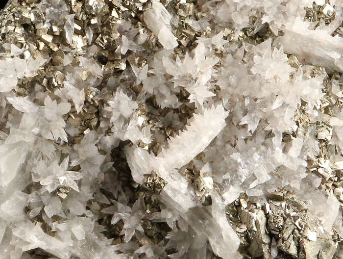 Calcite & Pyrite on Matrix,"N'Chwaning II Mine, Kalahari Manganese Field, Northern Cape, South Afric