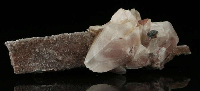 Calcite on Hematite, "N'Chwaning II Mine, Kalahari Manganese Field, Northern Cape, South Africa "