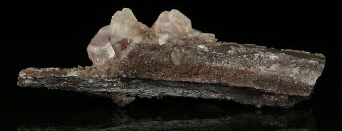 Calcite on Hematite, "N'Chwaning II Mine, Kalahari Manganese Field, Northern Cape, South Africa "