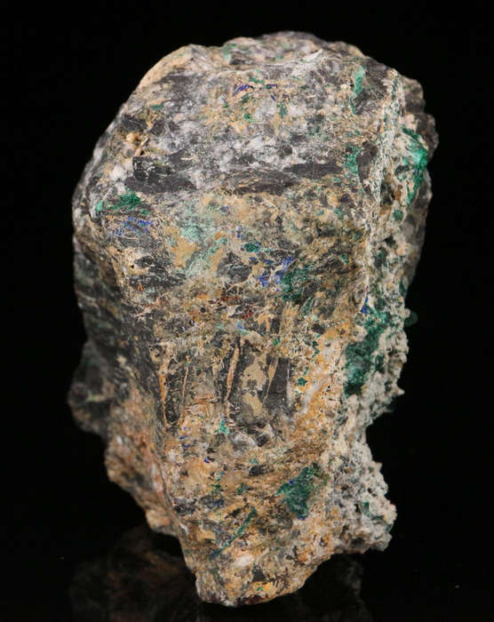Malachite, Azurite on Matrix, Tsumeb Mine, Namibia