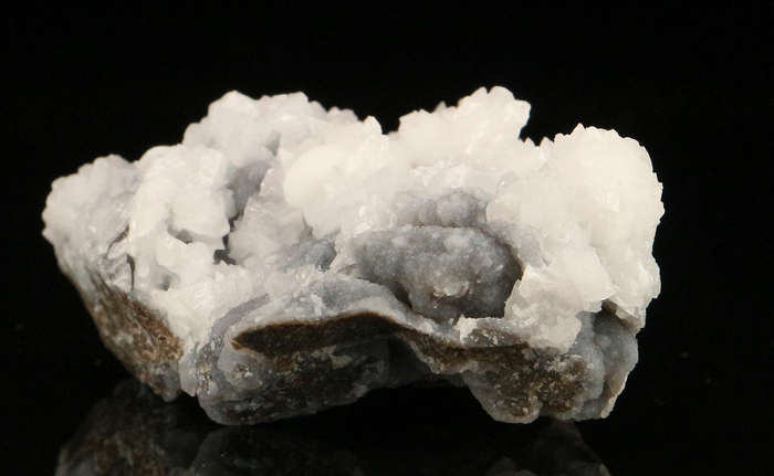 Calcite on Quartz on Matrix, SKorpion Mine, Karas Region, Namibia