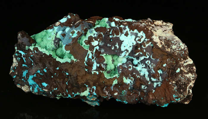 Malachite, Chrysocolla & Plancheite, Skorpion Mine, Karas Region, Namibia
