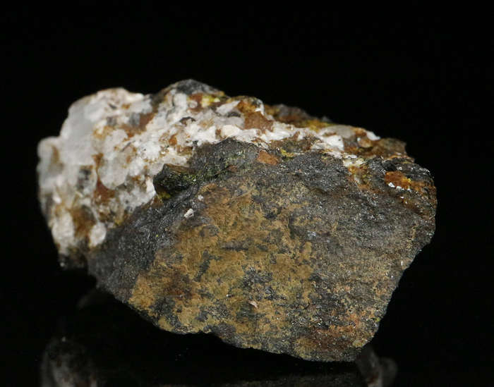 Calcite, Sturmanite on Matrix,"N'Chwaning II Mine, Kalahari Manganese Field, Northern Cape, South Af