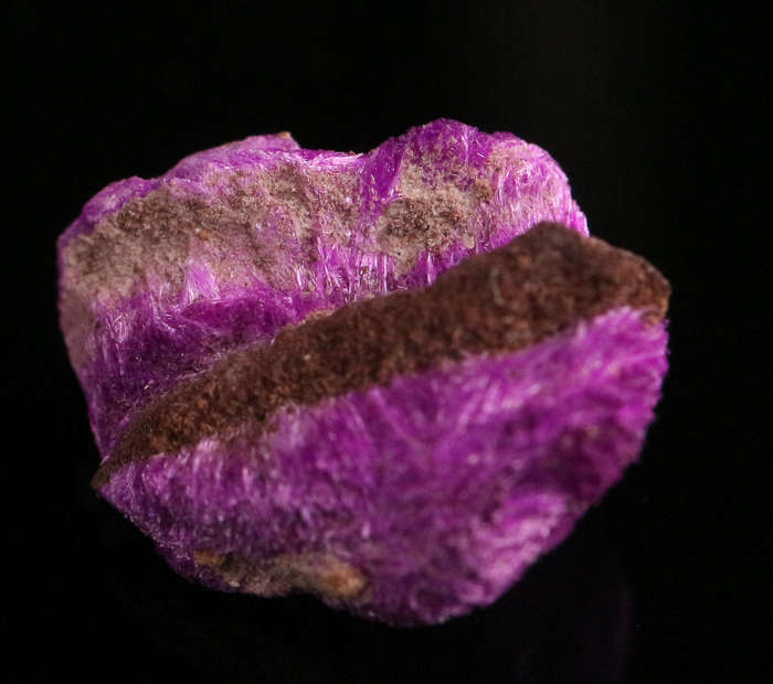 Fibrous Sugilite Micromount,"N'Chwaning III Mine, Kalahari Manganese Field, Northern Cape, South Afr