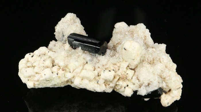 Schorl on Feldspar, Erongo Mountains, Karibib Constituency, Erongo Region, Namibia