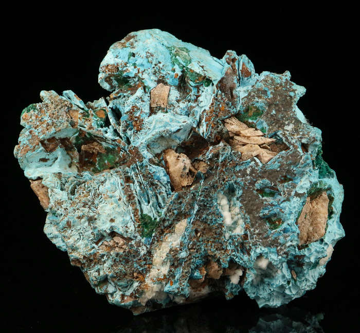 Malachite on Shattuckite, Tantara Mine, DRC