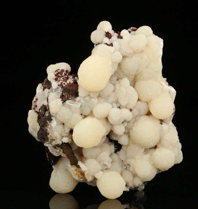 Calcite on Goethite, "N'Chwaning II Mine, Kalahari Manganese Field, Northern Cape, South Africa "
