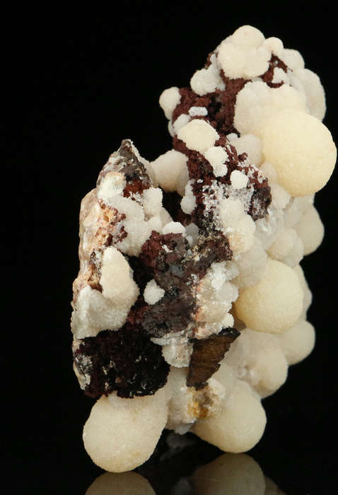 Calcite on Goethite, "N'Chwaning II Mine, Kalahari Manganese Field, Northern Cape, South Africa "