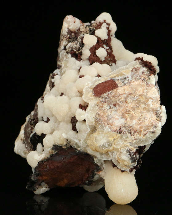 Calcite on Goethite, "N'Chwaning II Mine, Kalahari Manganese Field, Northern Cape, South Africa "