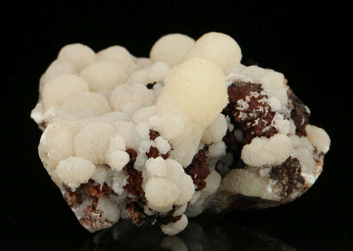 Calcite on Goethite, "N'Chwaning II Mine, Kalahari Manganese Field, Northern Cape, South Africa "