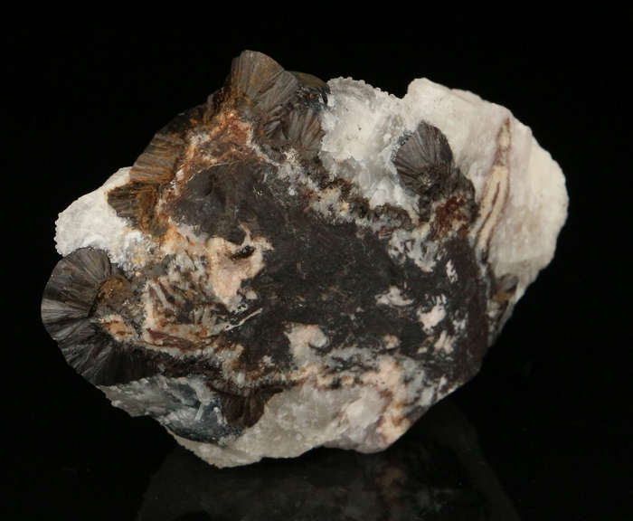 Calcite on Goethite, "N'Chwaning II Mine, Kalahari Manganese Field, Northern Cape, South Africa "