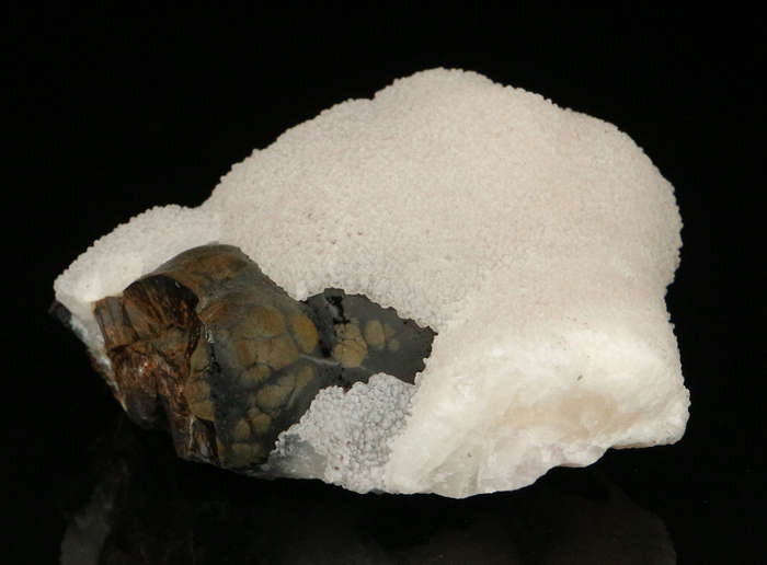 Calcite on Goethite, "N'Chwaning II Mine, Kalahari Manganese Field, Northern Cape, South Africa "
