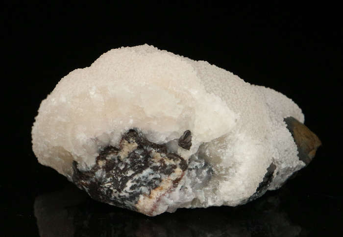 Calcite on Goethite, "N'Chwaning II Mine, Kalahari Manganese Field, Northern Cape, South Africa "